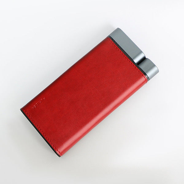 10000mAh Güç Bankası Metal Kabuk Deri Finish 2pcs USB-A 1pc Type-C Portlar