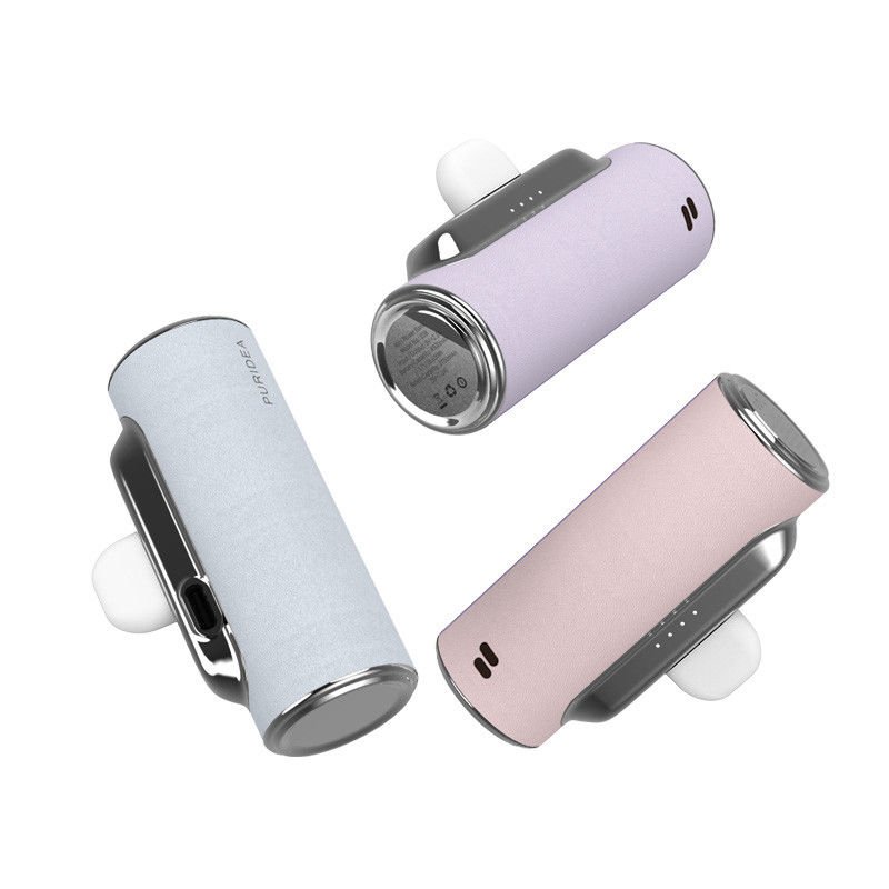 Mini Deri Güç Bankası Çıkış 5V 2.1 A Li Ion Polimer Pil Güç Bankası 4500mAh