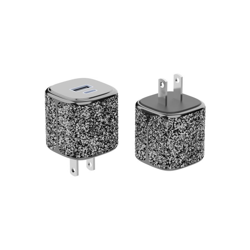 Ultra Kompakt 35W C Tipi Duvar Şarj cihazı Elmas Kabuk ve Elektro Plating Finish