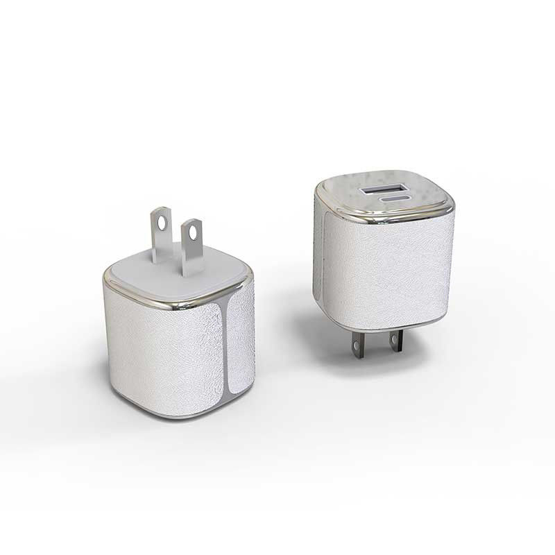 Güçlü C Tipi Duvar Şarj cihazı USB-C ve USB-A PD GaN Deri Kabuklu Duvar Şarj cihazı